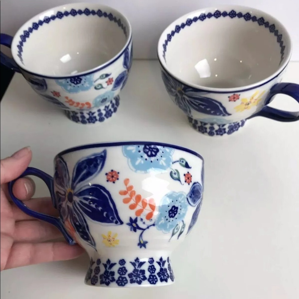 ANTHROPOLOGIE Sip Of Nectar Tea Coffee Cup Floral - Picture 2 of 8